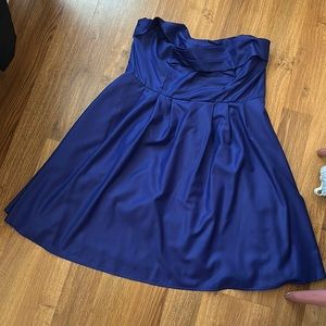 eShakti blue strapless dress